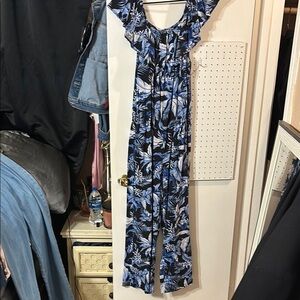 Floral Blue Jumpsuit